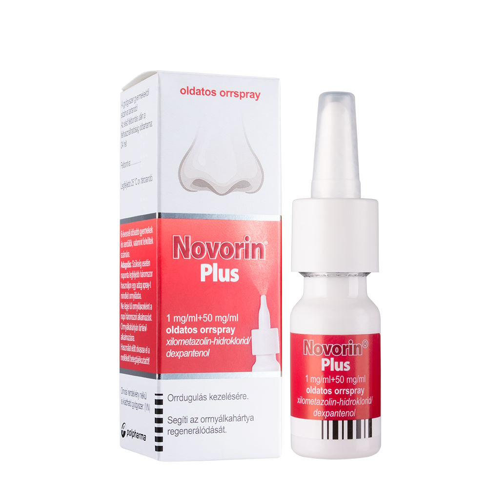 Novorin PLUS 1mg/ml+50mg/ml oldatos orrspray 10ml