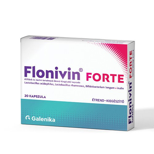 Flonivin Forte élőflórát és inulint tartalmazó étrend-kiegészítő kapszula 20x