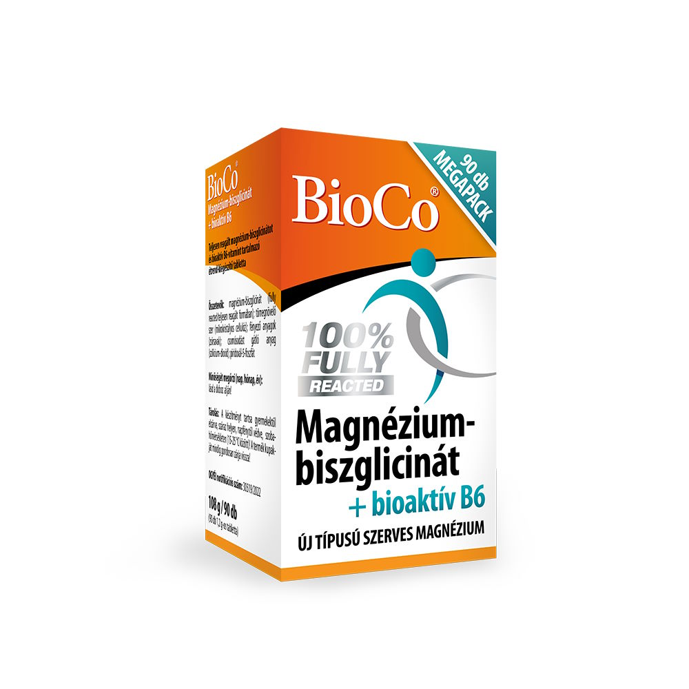 BioCo Magnézium-biszglicinát + bioaktív B6-vitamin 90 db MEGAPACK