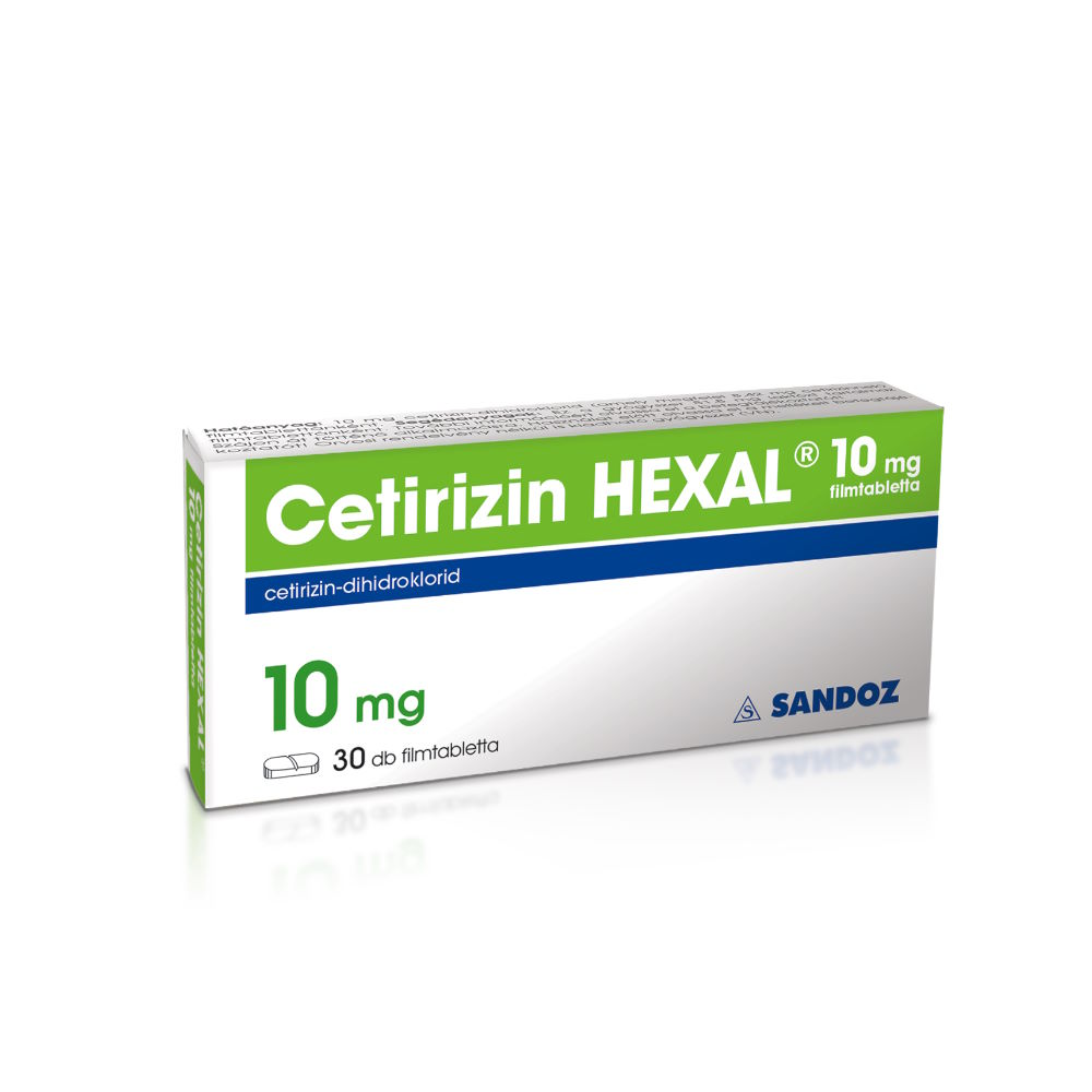 CETIRIZIN HEXAL 10 mg filmtabletta 30 db