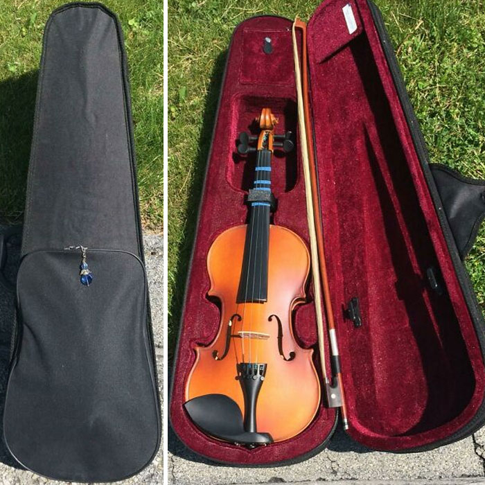 A képen látható hangszer nem egy Stradivari, de a kukánál jobb helyet érdemel.